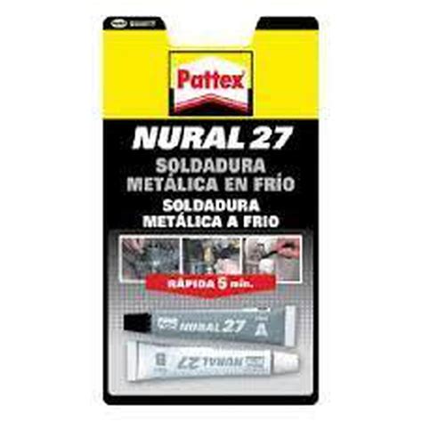 nural soldadura en frio para metales|Pattex Nural 27, soldadura metálica en frío, aluminio .